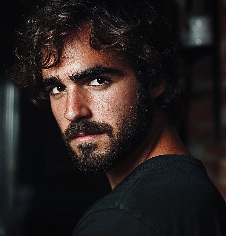 A man glancing to one side | Source: No source