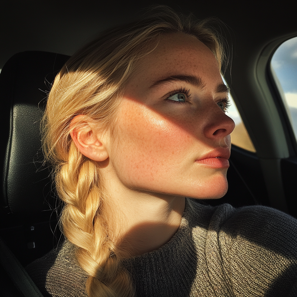 A woman in a car | Source: No source