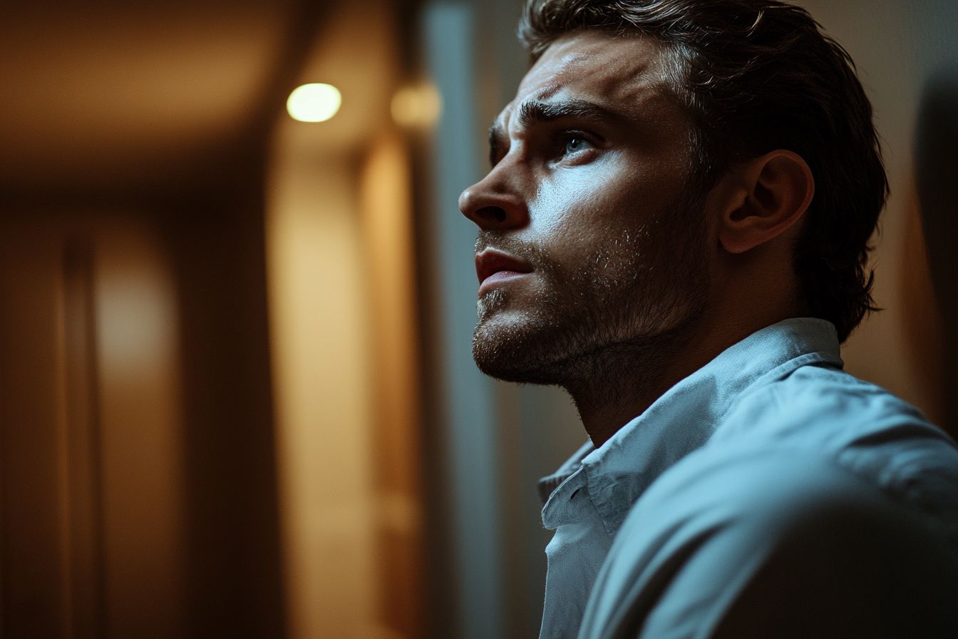 A man looking upwards | Source: no source
