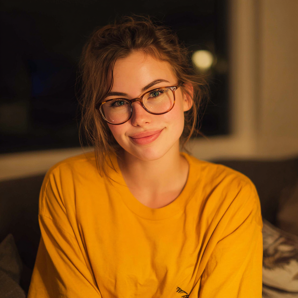 A smiling woman wearing a yellow t-shirt | Source: no source