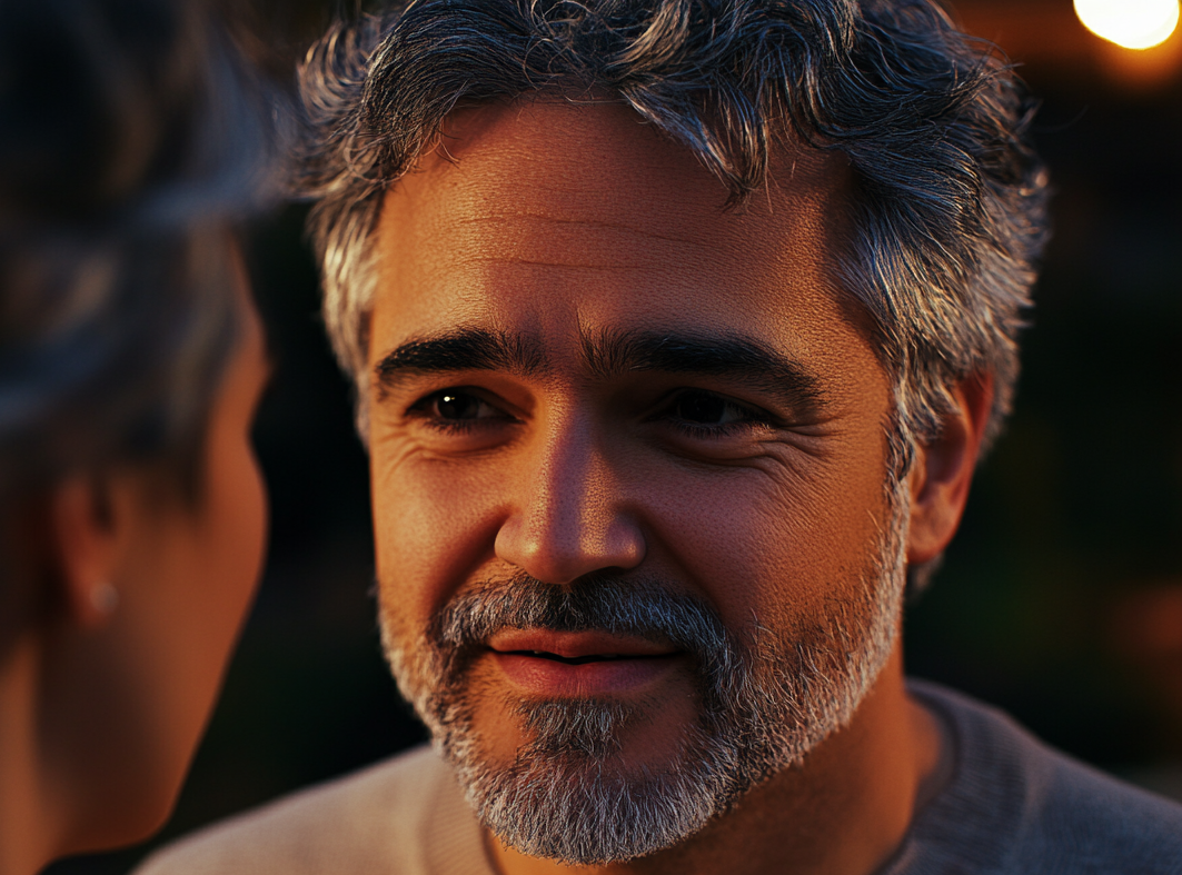 A man talking to his wife | Source: No source