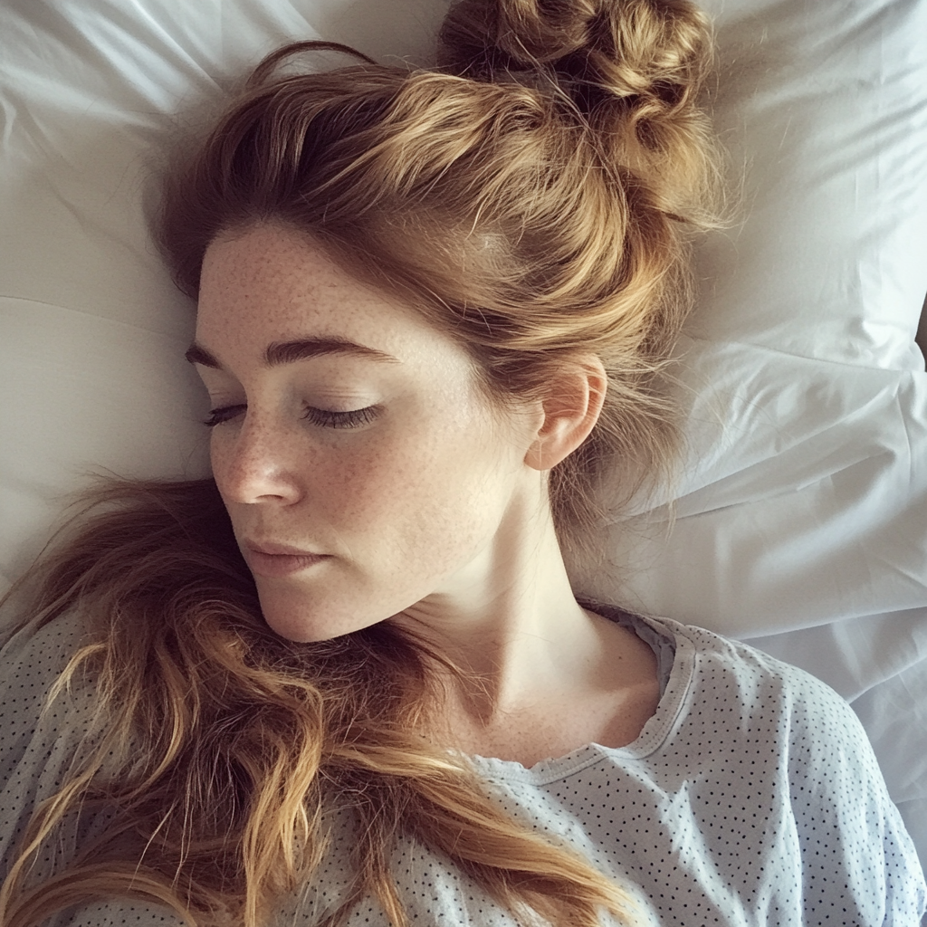A woman in a hospital bed | Source: no source