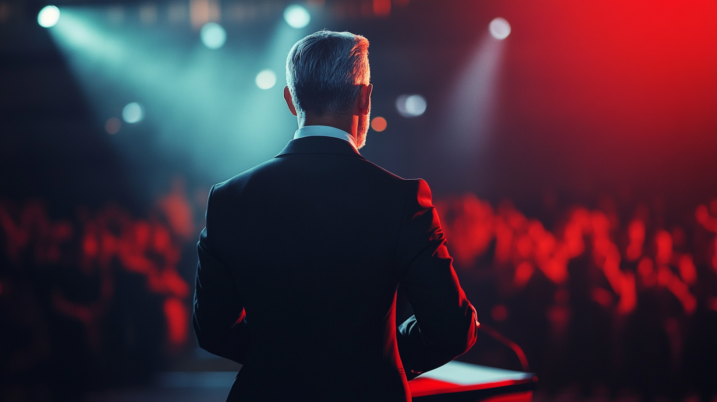 A man standing on the stage | Source: No source