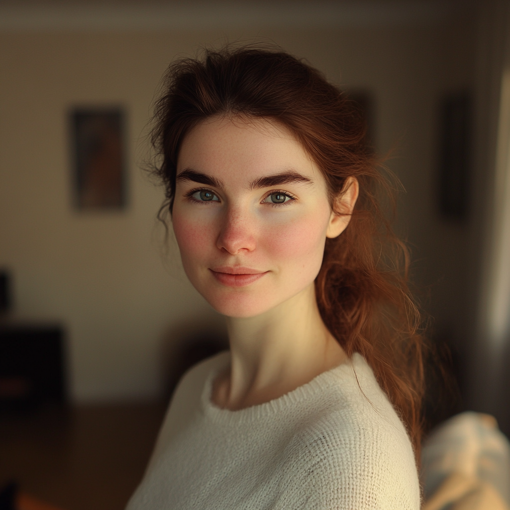 A woman looking straight ahead | Source: No source