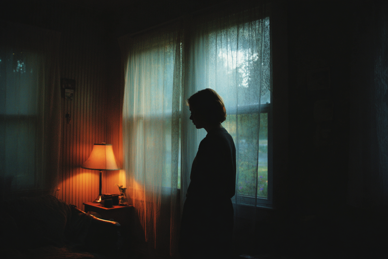 Silhouette of a woman near a window | Source: No source