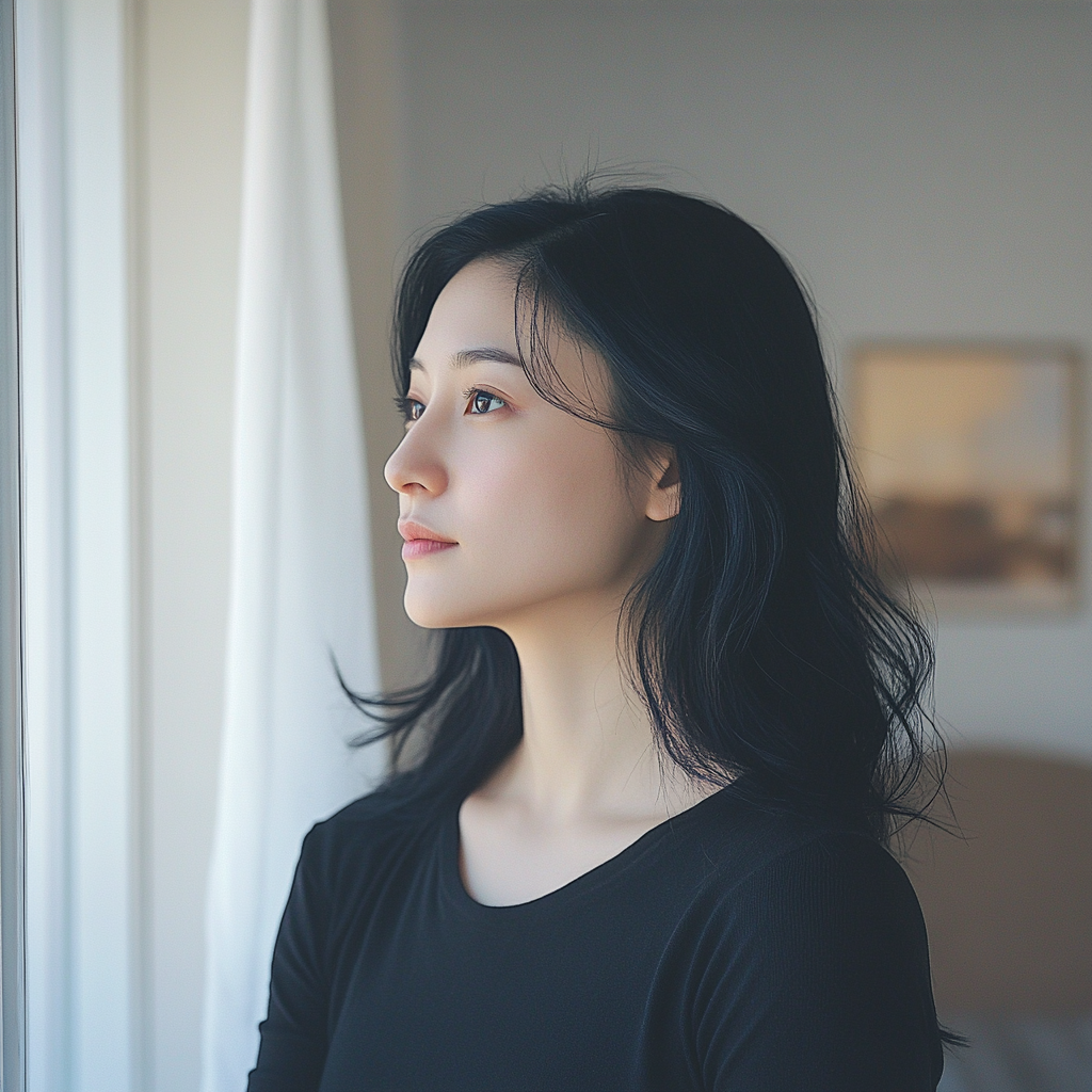 A woman thinking while looking outside the window | Source: no source