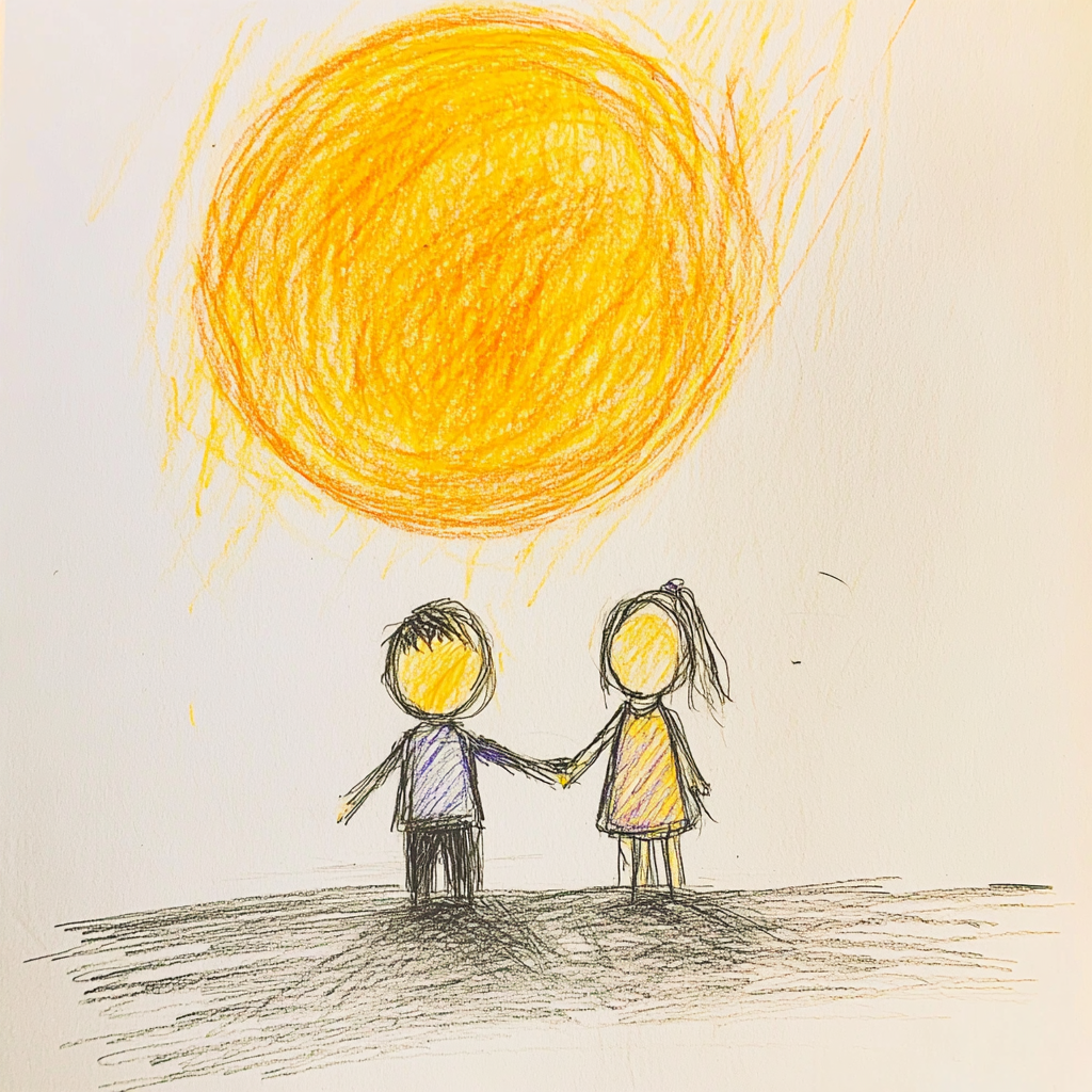 A child's drawing of his family | Source: no source