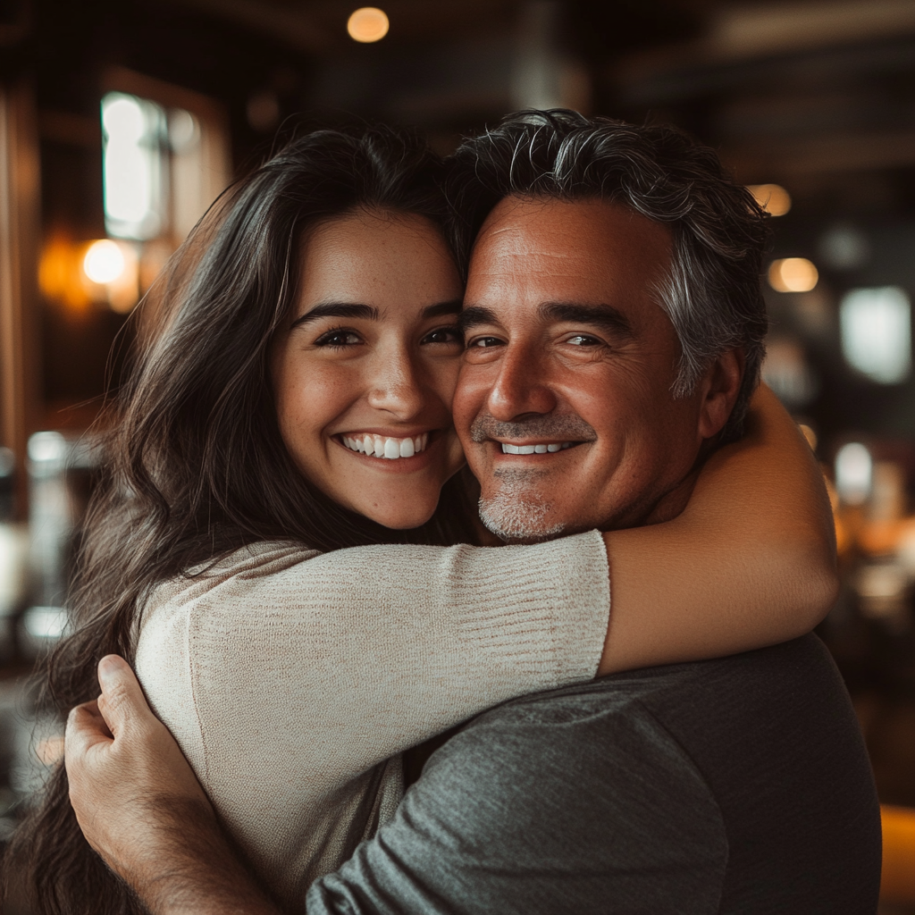 Two people hugging | Source: no source