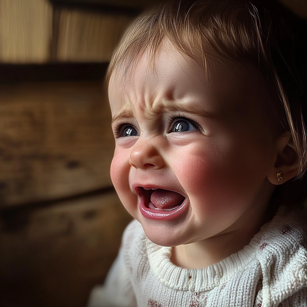 A crying baby girl | Source: No source