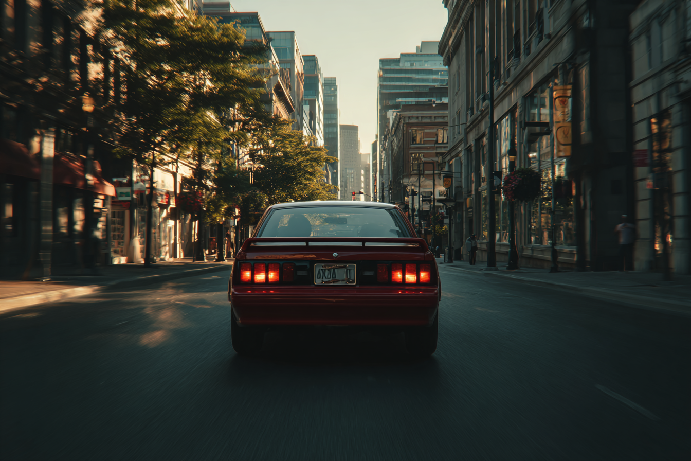 A car driving away | Source: No source