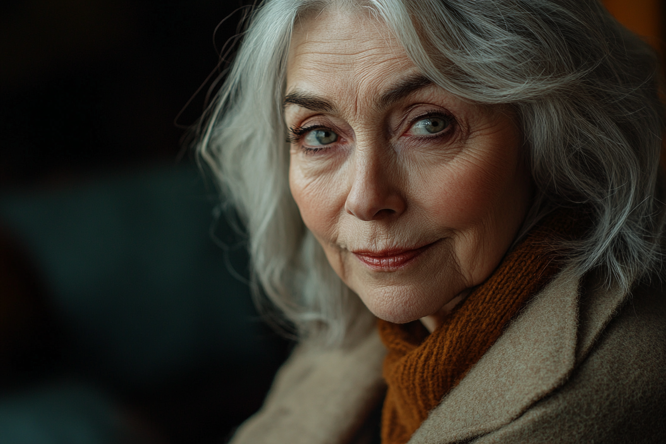 A woman smiling faintly | Source: no source