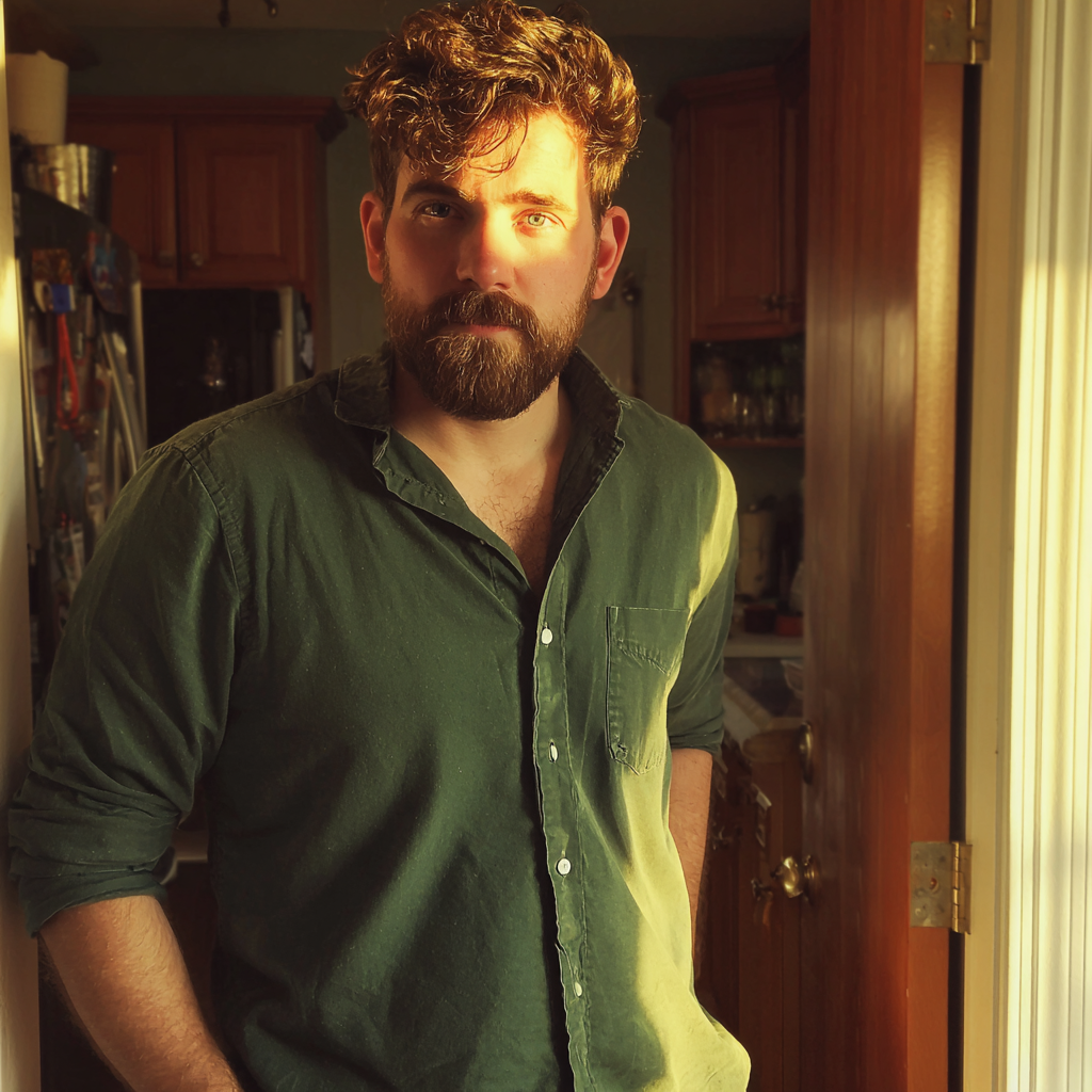 A man wearing a green shirt | Source:  no source