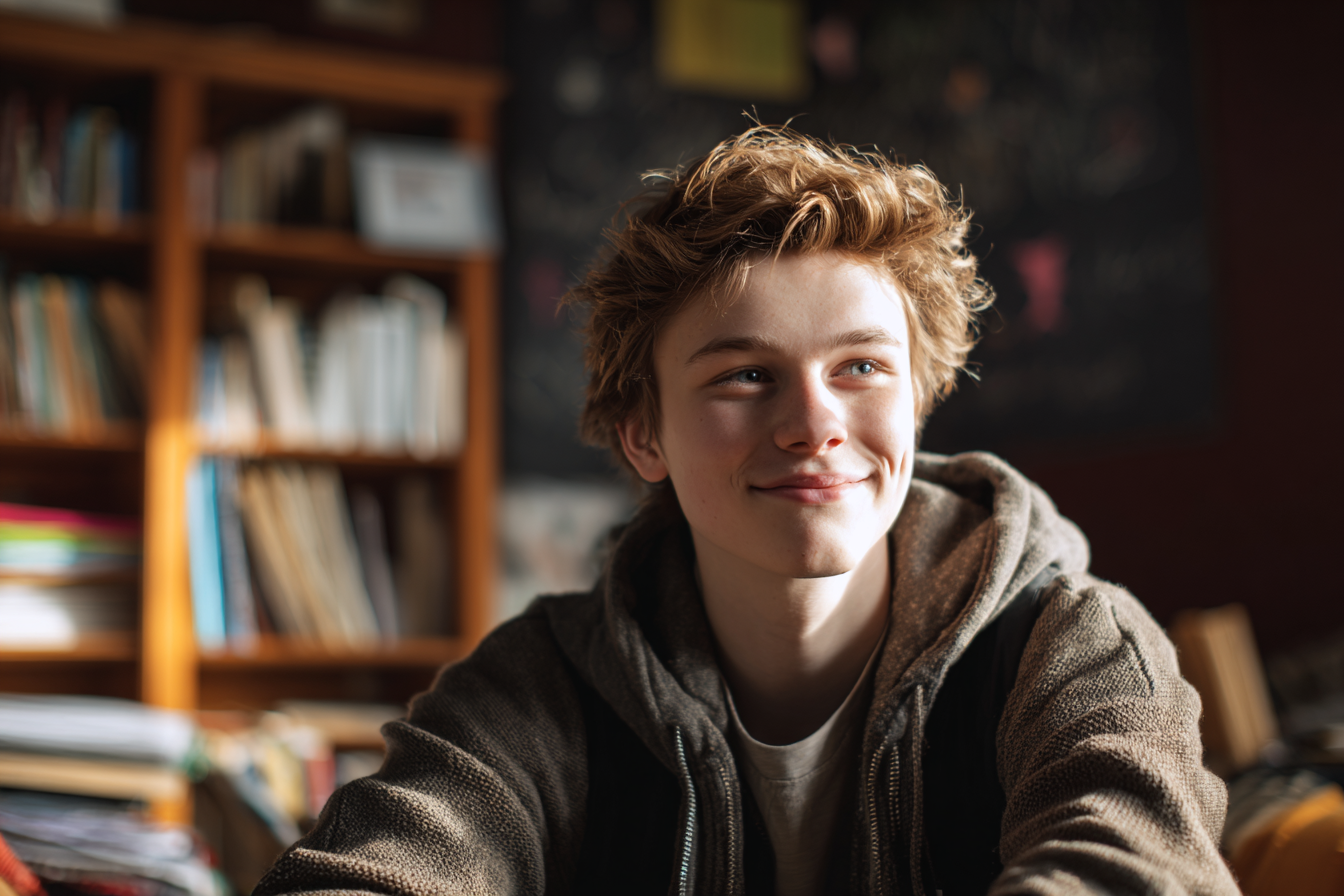 A boy smiling | Source: no source