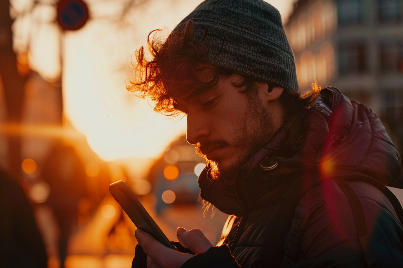 A young man checking his phone | Source: No source