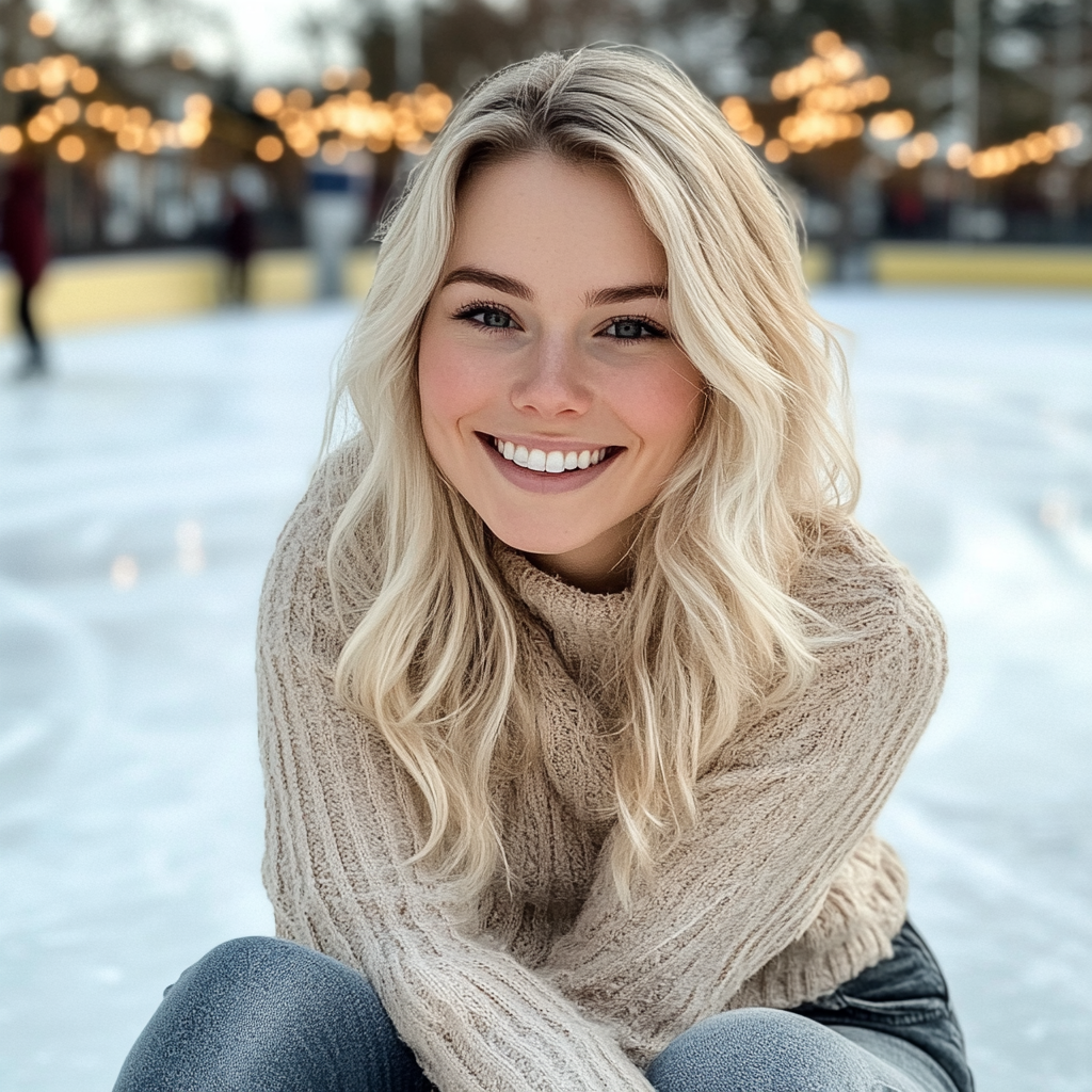 A woman on a skating rink | Source: No source