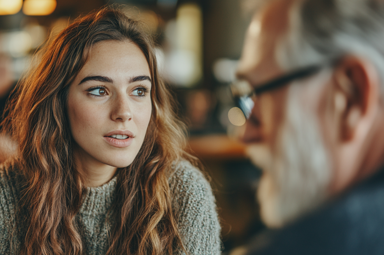A woman speaking to her uncle | Source: No source