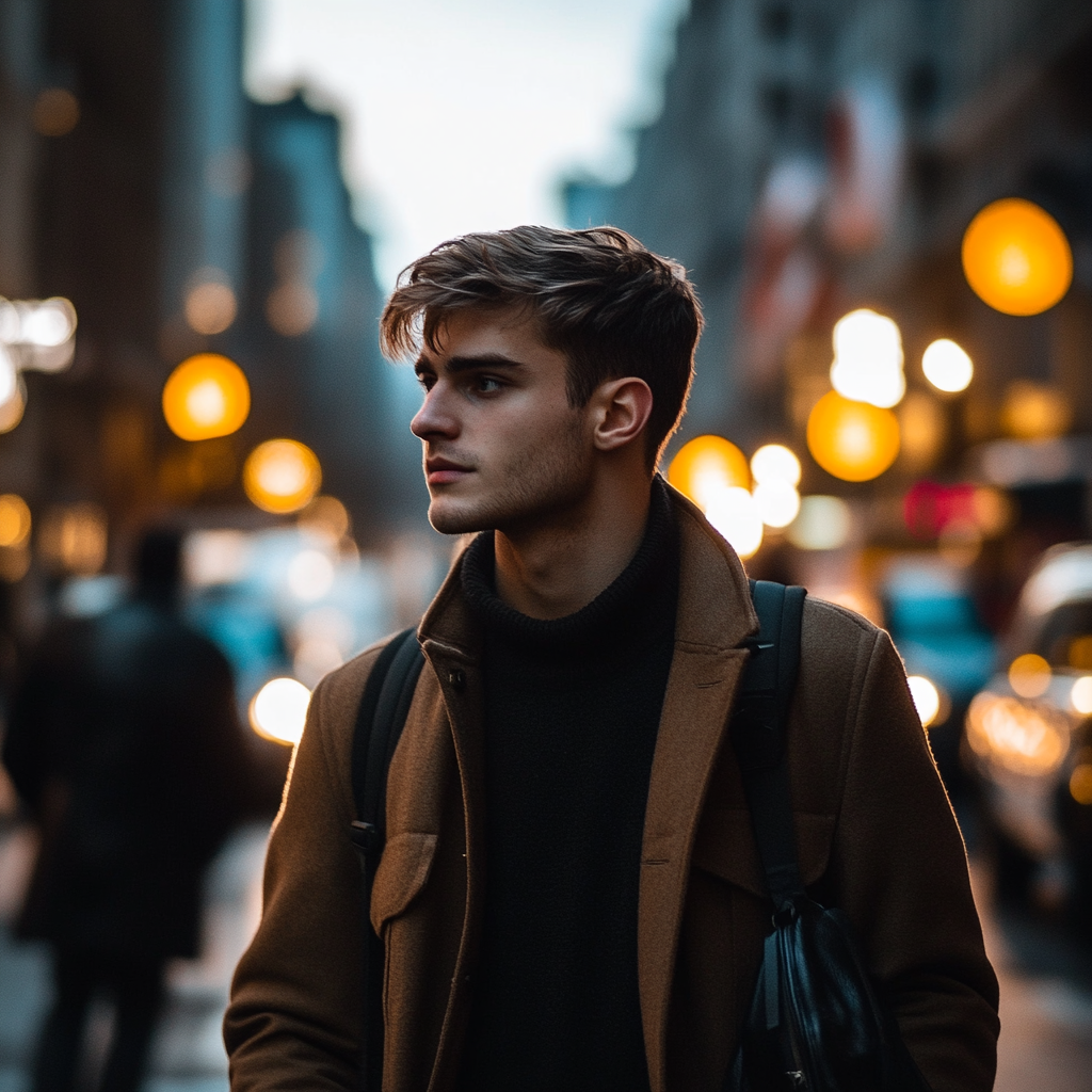 A man walking along the street | Source: no source