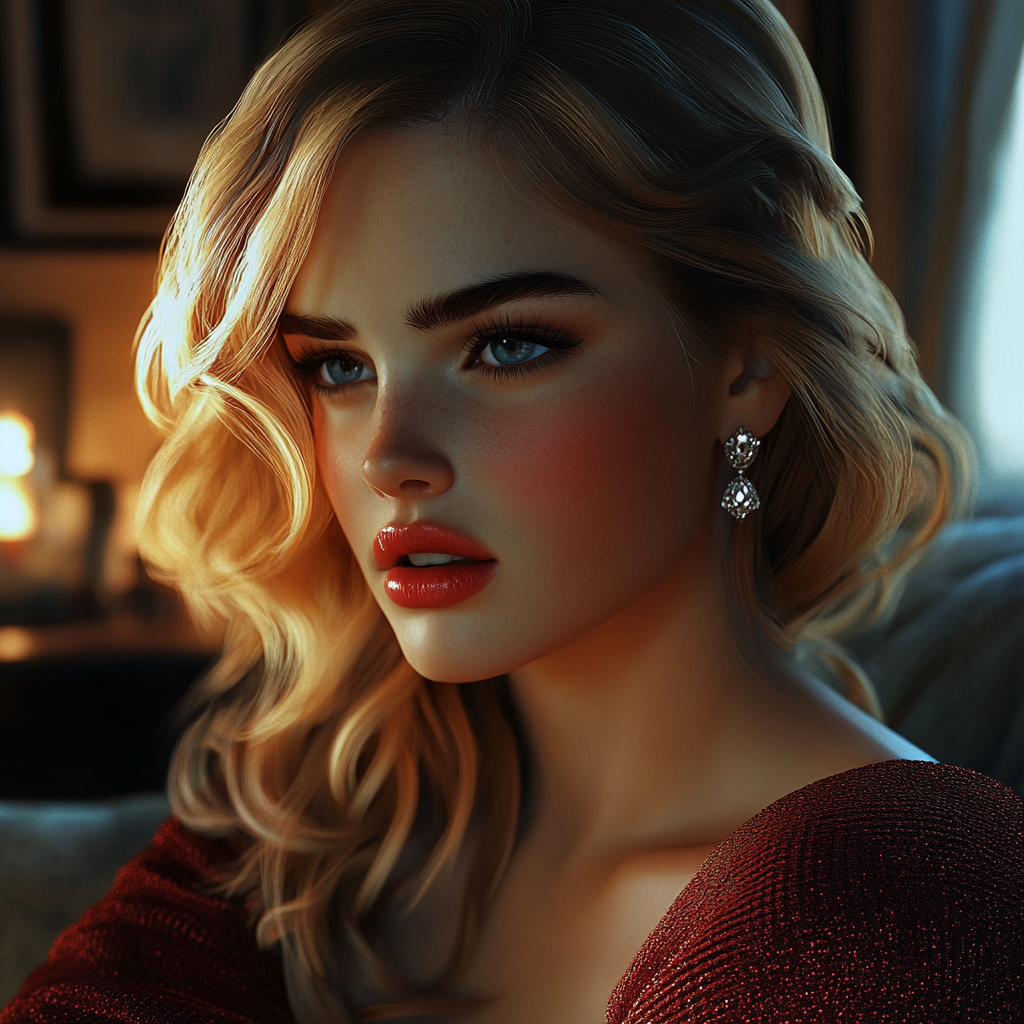 A sad woman sitting on the couch | Source: no source