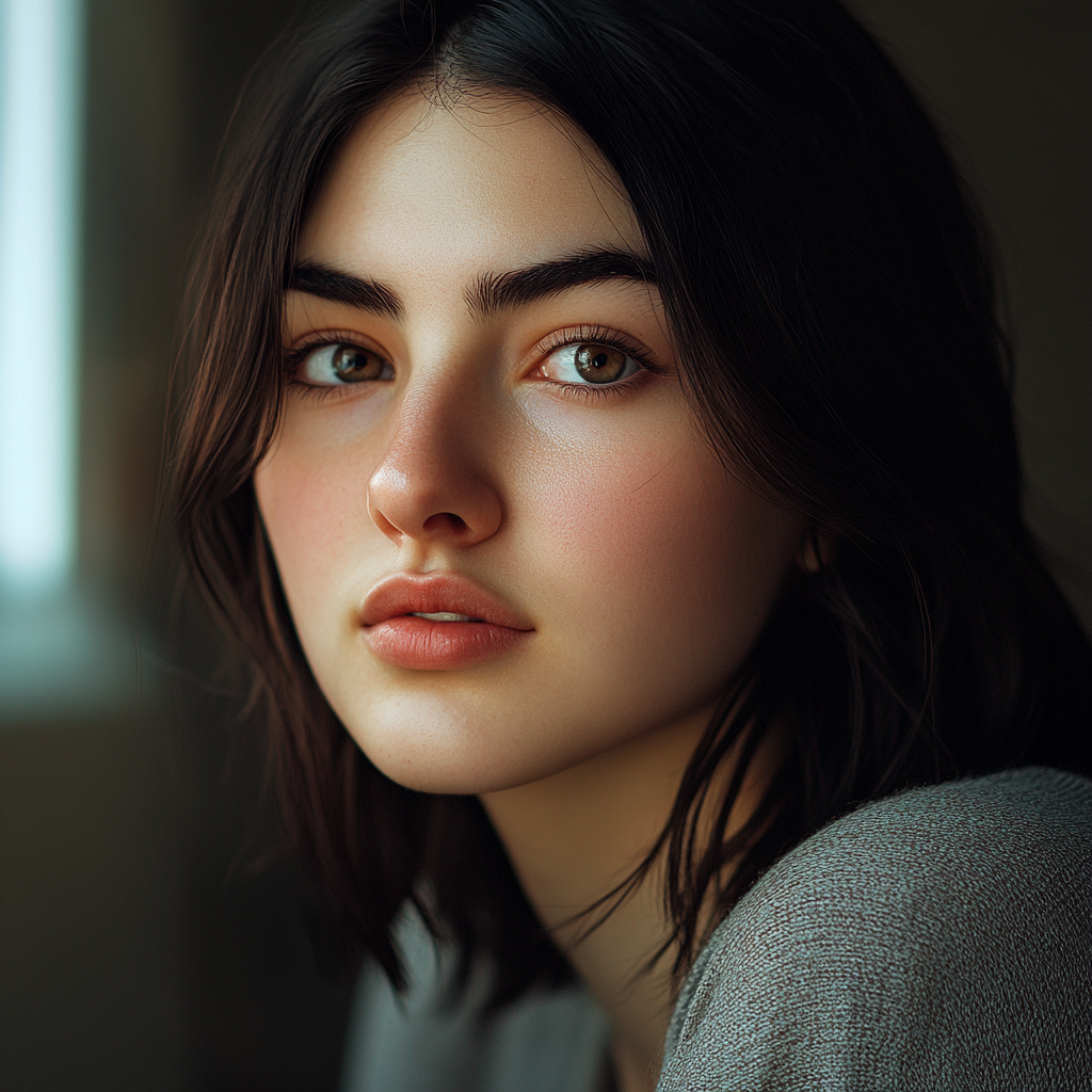 A close-up shot of a woman's face | Source: No source