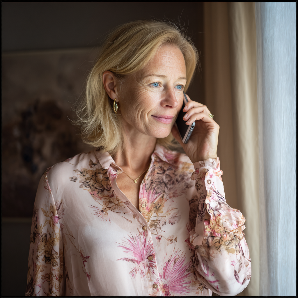 A woman talking on a phone | Source: No source
