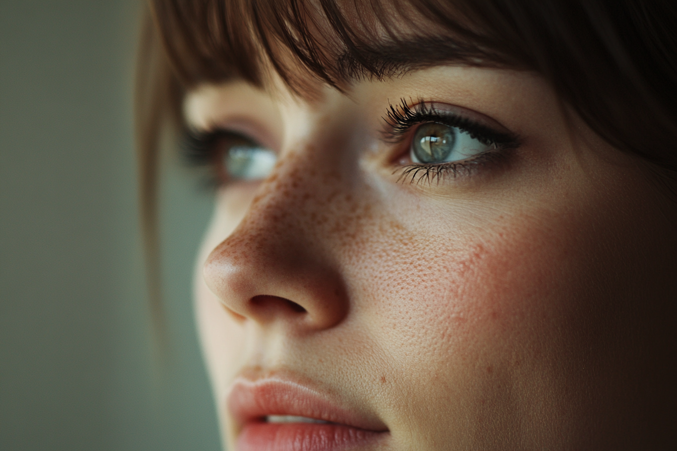 A woman staring at something | Source: No source