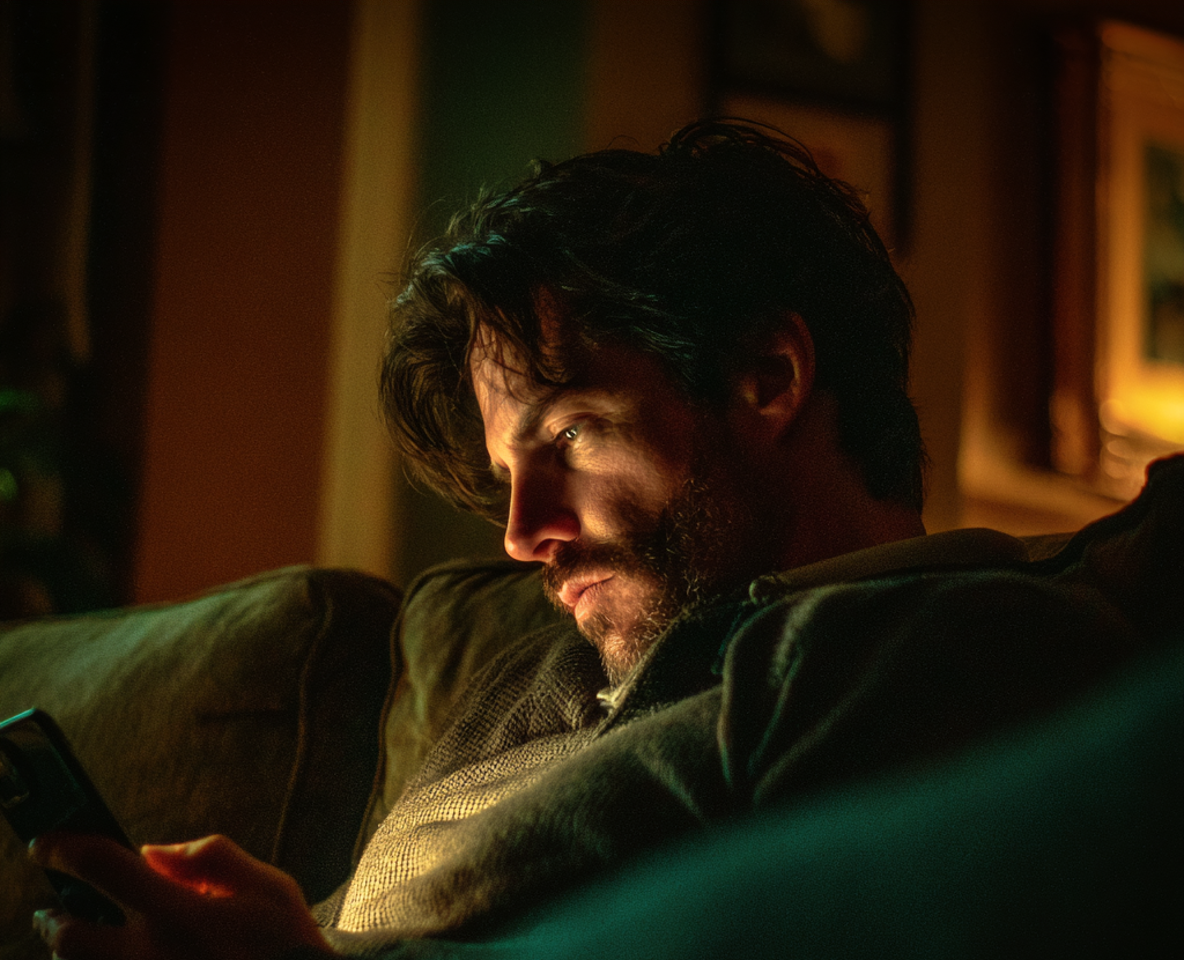 A man sitting on a couch | Source: No source