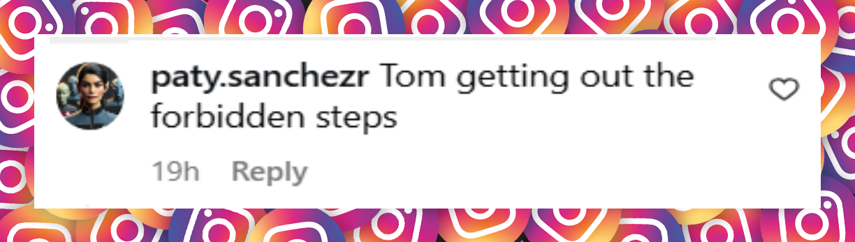 A netizen's comment about Tom Cruise's dancing with Debbie Allen, from a video dated November 16, 2025 | Source: Instagram/dnice