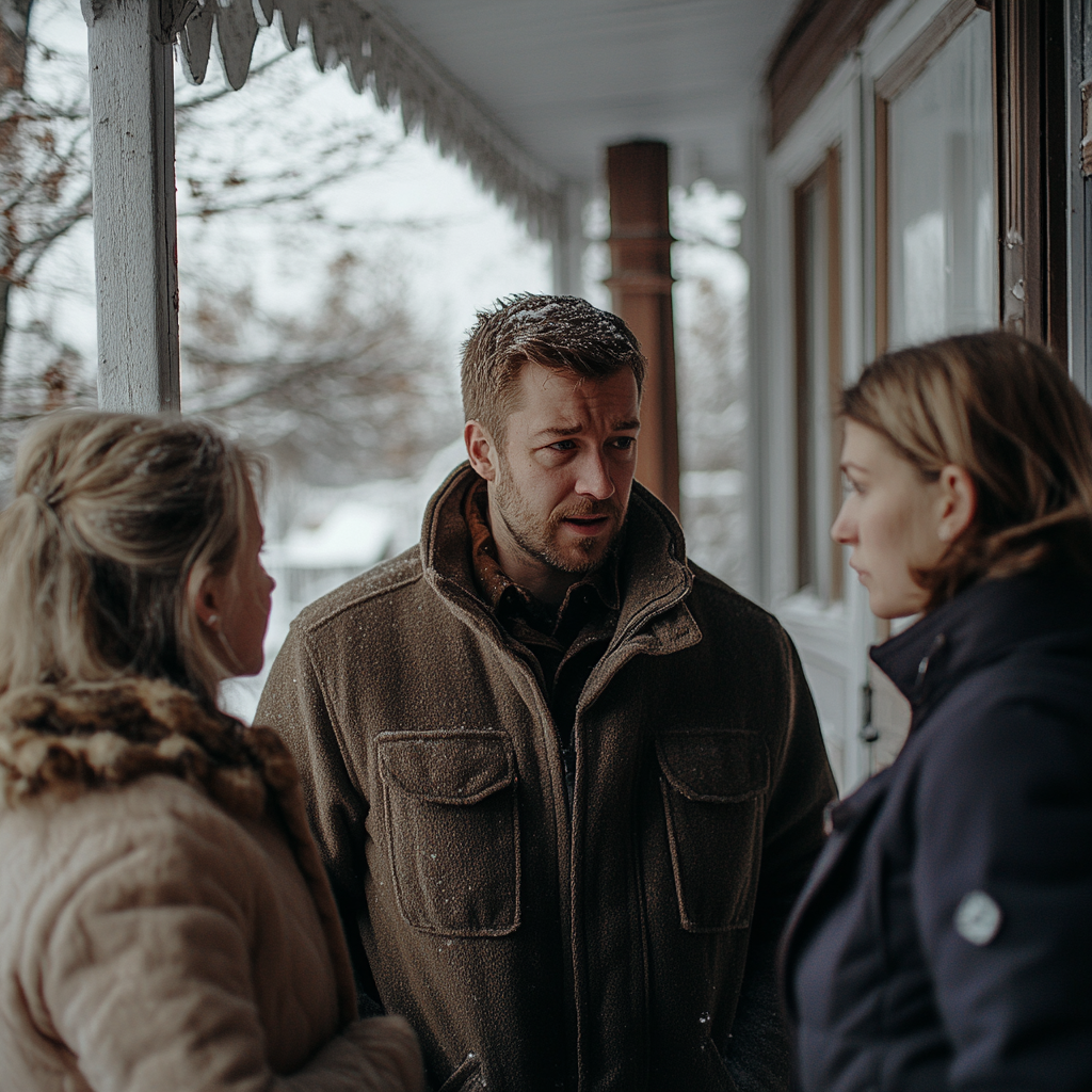 A woman talking to her ex-husband and his new girlfriend | Source: No source
