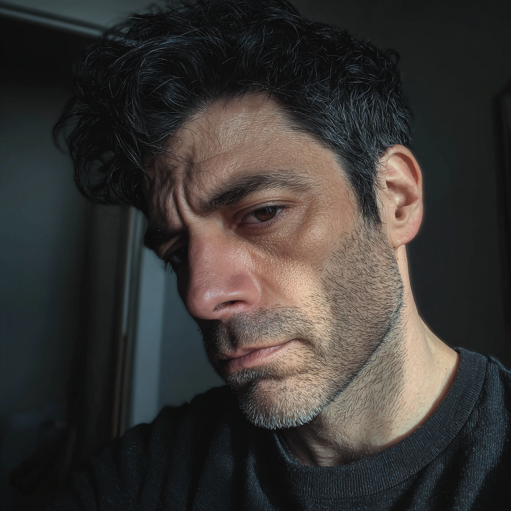 A close-up of an upset man | Source: no source