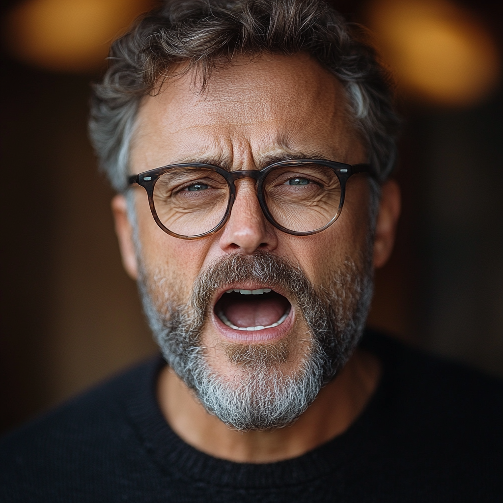 An angry shouting man | Source: no source