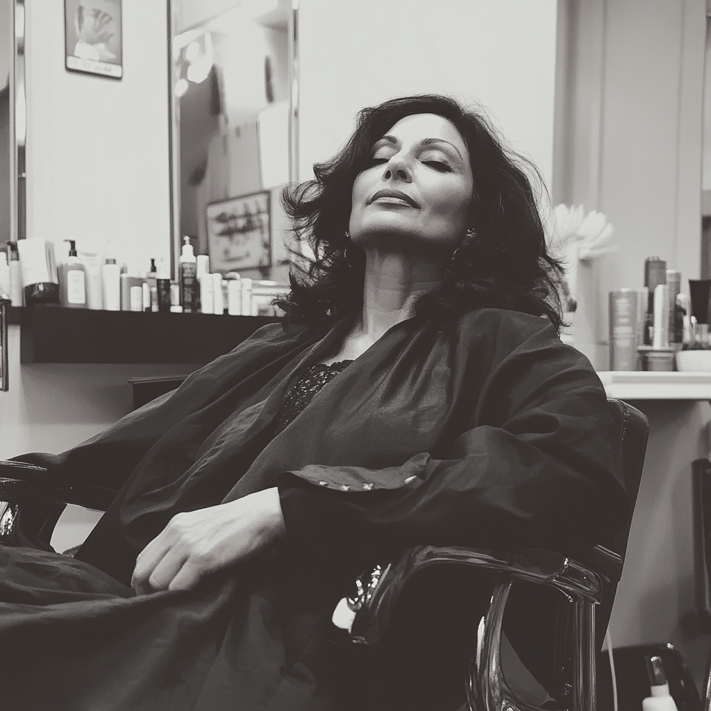 A woman getting her hair done | Source: No source