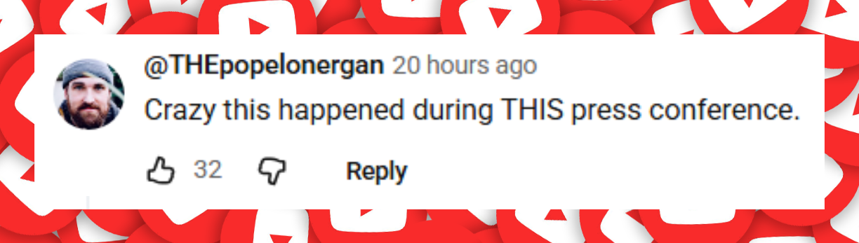 A netizen's comment about the incident in the Oval Office on November 6, 2025 | Source: Youtube/The Sun
