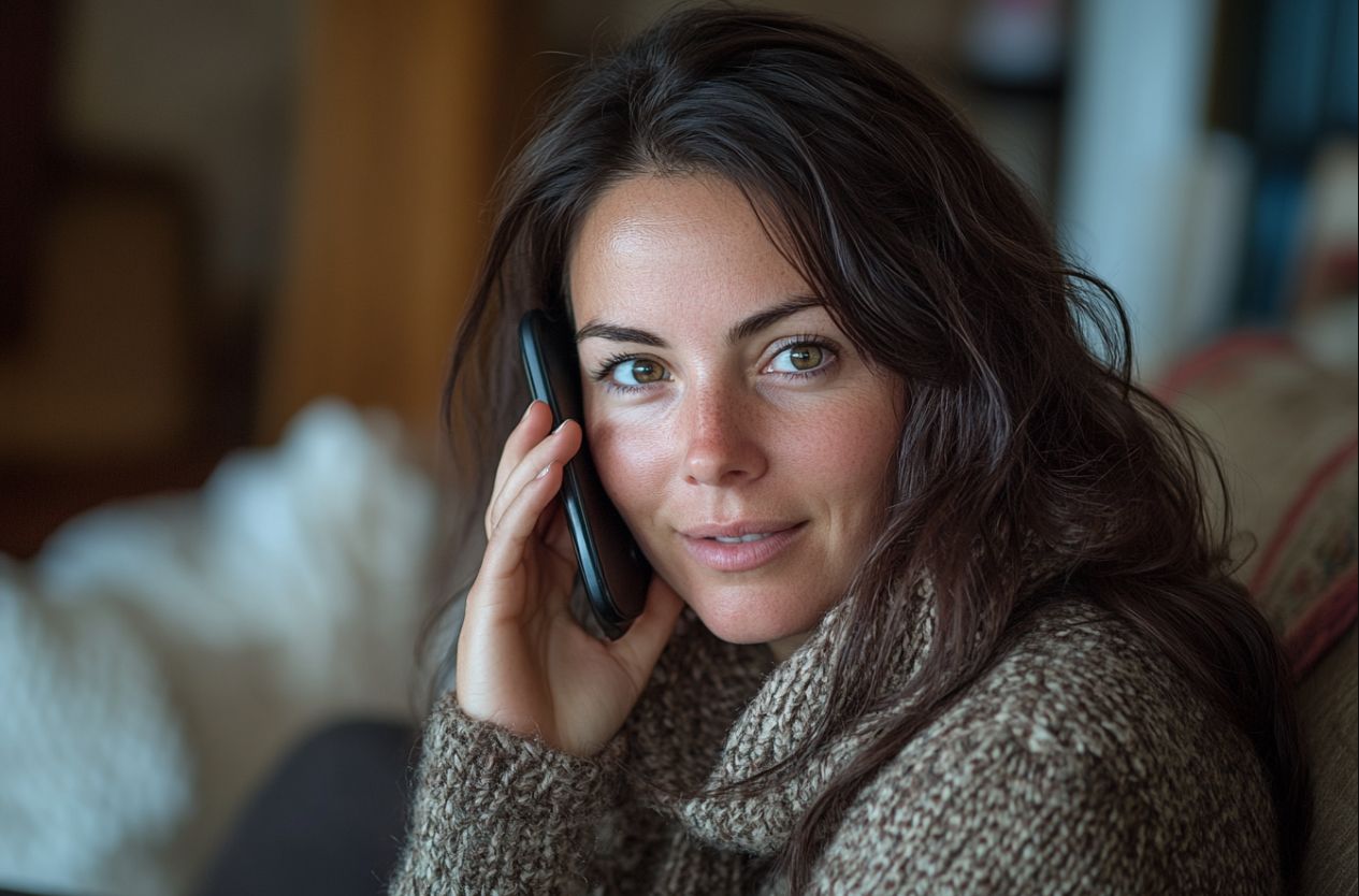 A woman making a phone call | Source: No source
