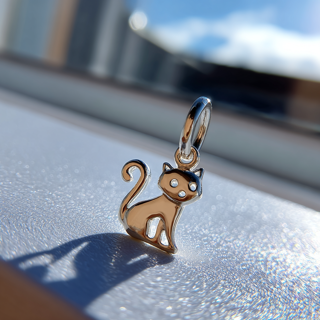 A little silver cat charm | Source: No source