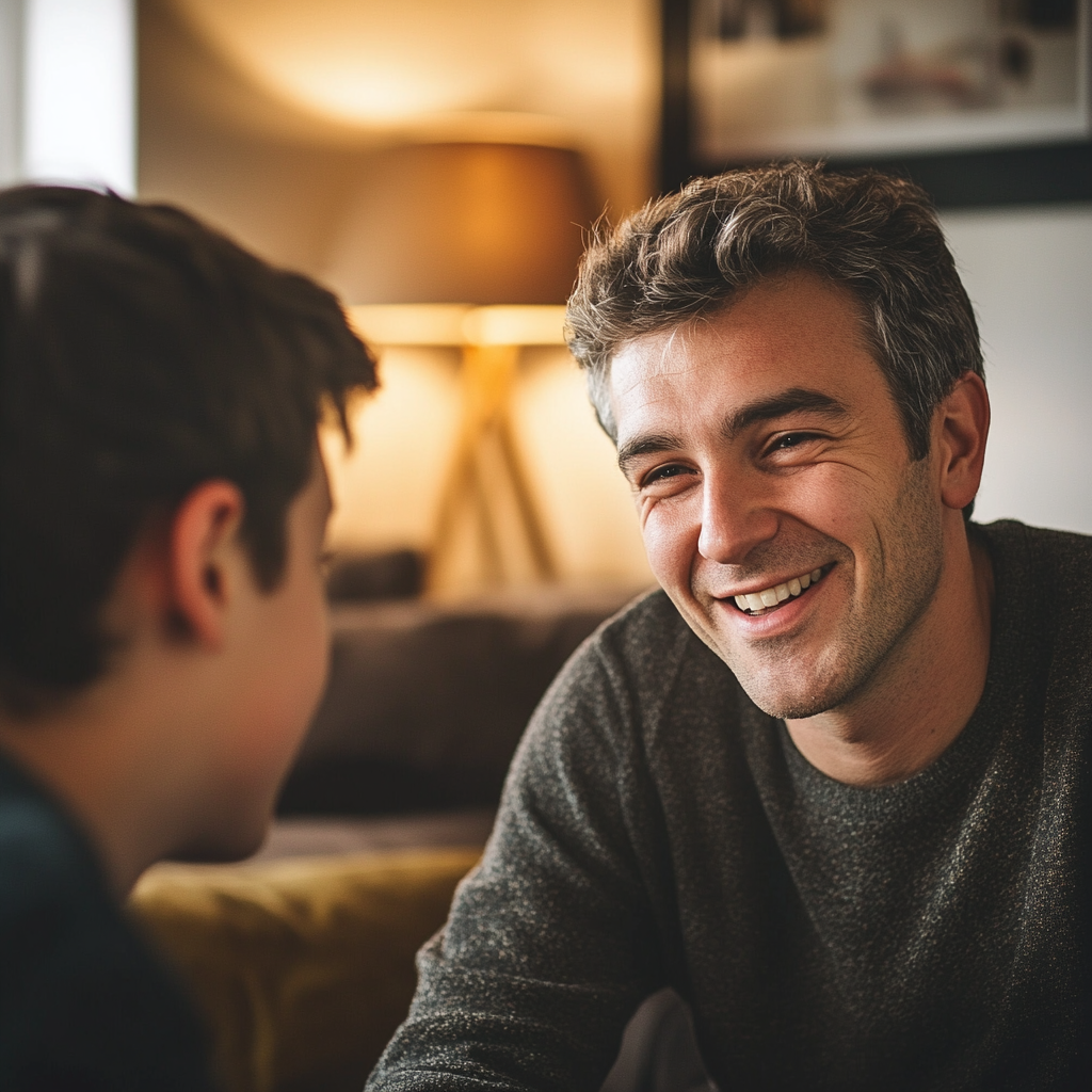 A father talking to his son | Source: no source