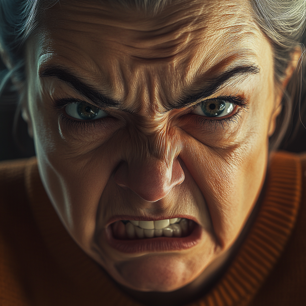 An extremely angry senior woman yelling | Source: No source
