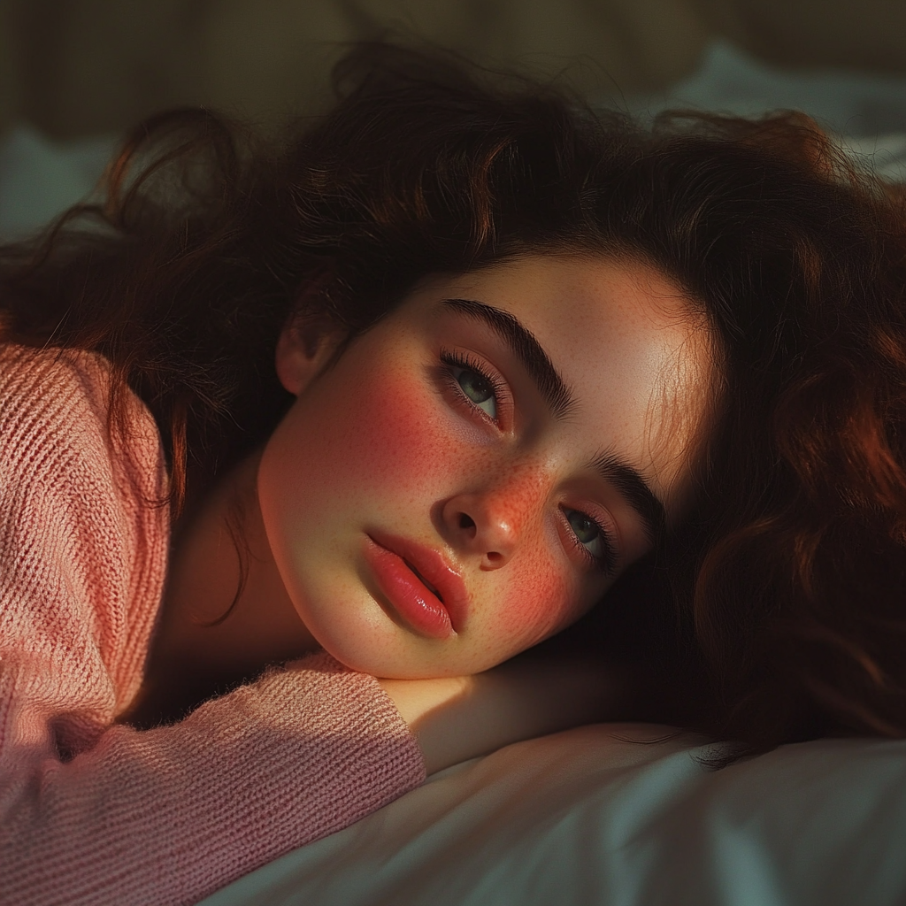 A woman lying on the bed | Source: No source