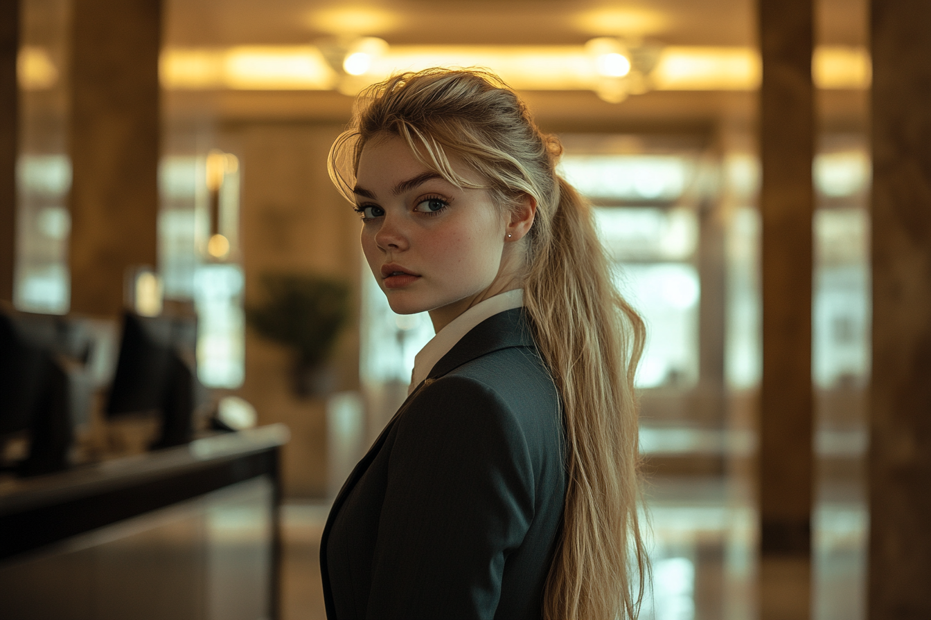 A woman in a bank | Source: no source