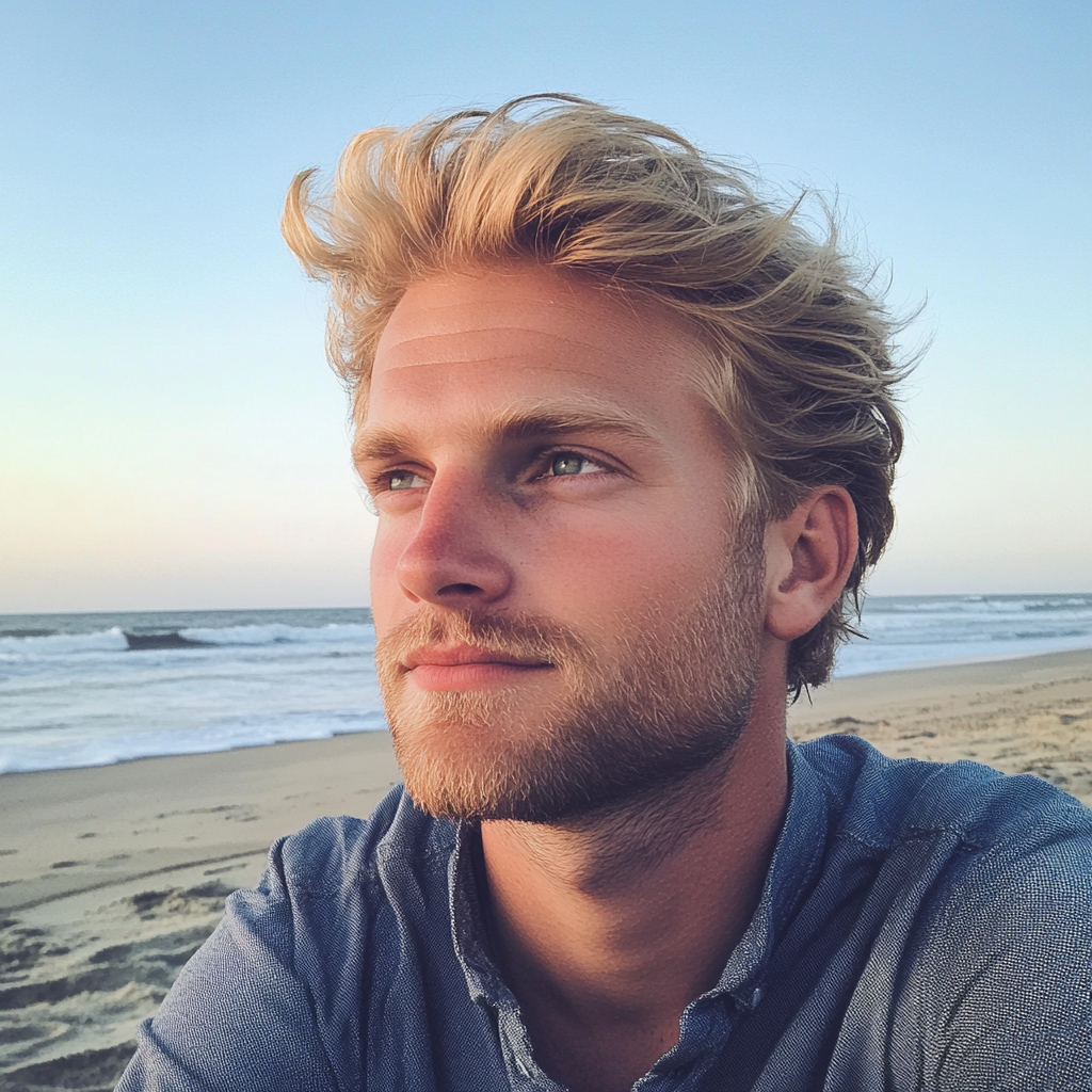 A man sitting at the beach | Source: No source
