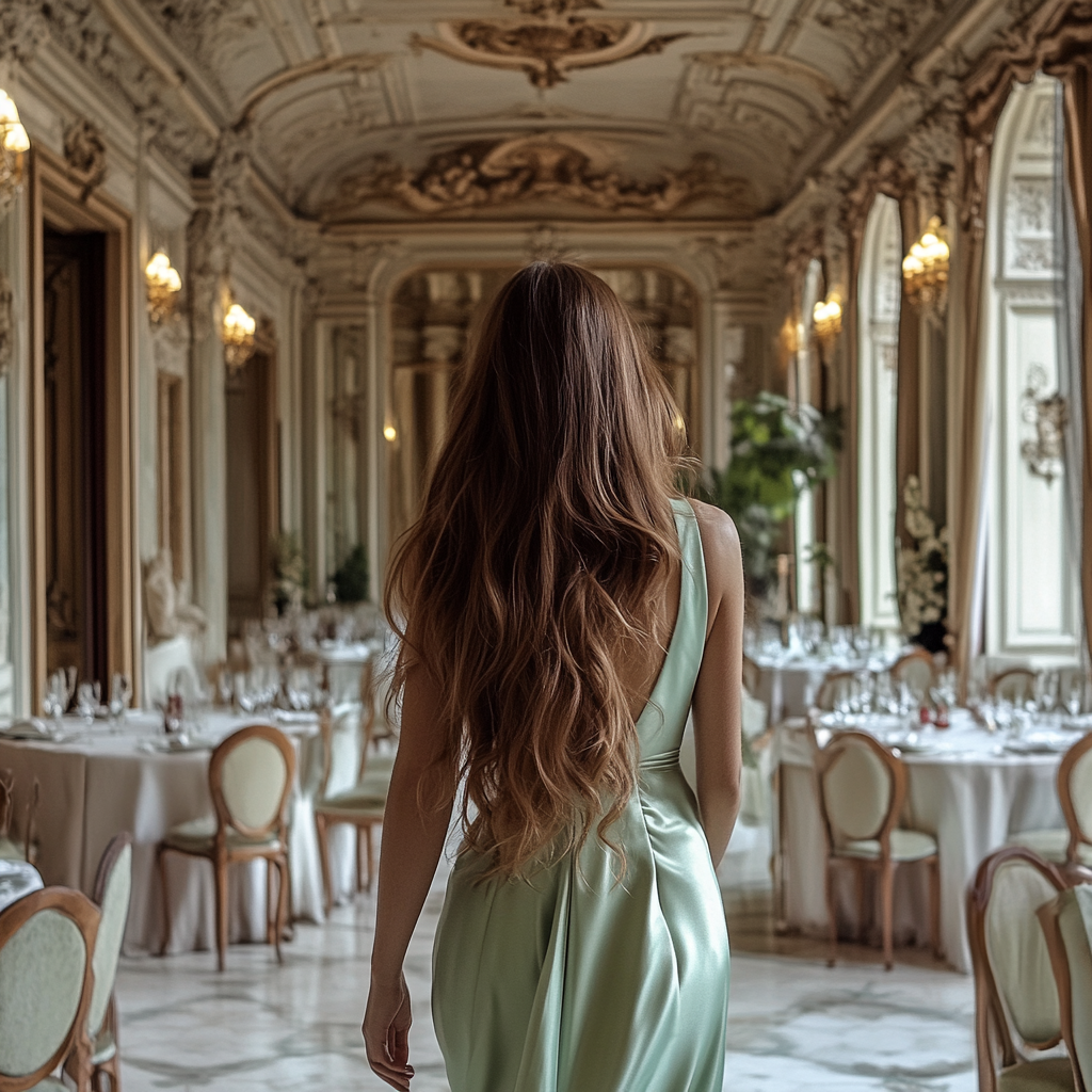 A woman walking away | Source: No source