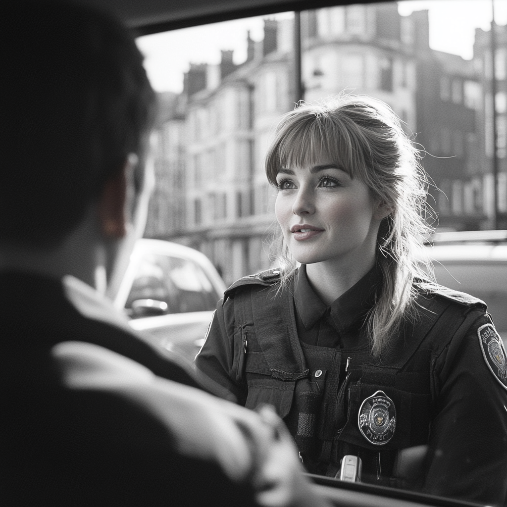 A police officer talking to a driver | Source: No source