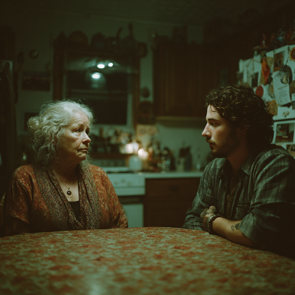 A mother talking to her son | Source: No source