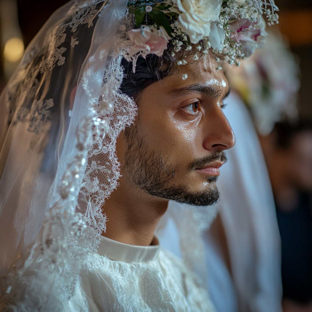 Man dressed as a bride | Source: No source