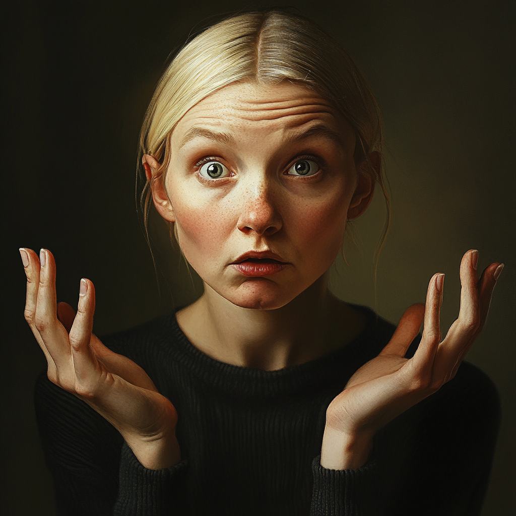 An annoyed woman shrugging | Source: no source