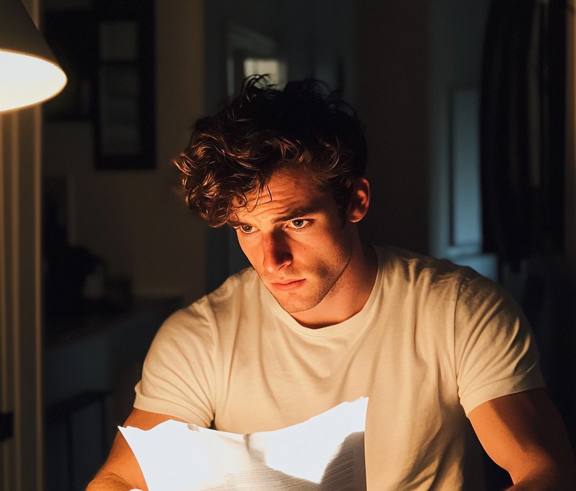 A man holding a piece of paper | Source: No source