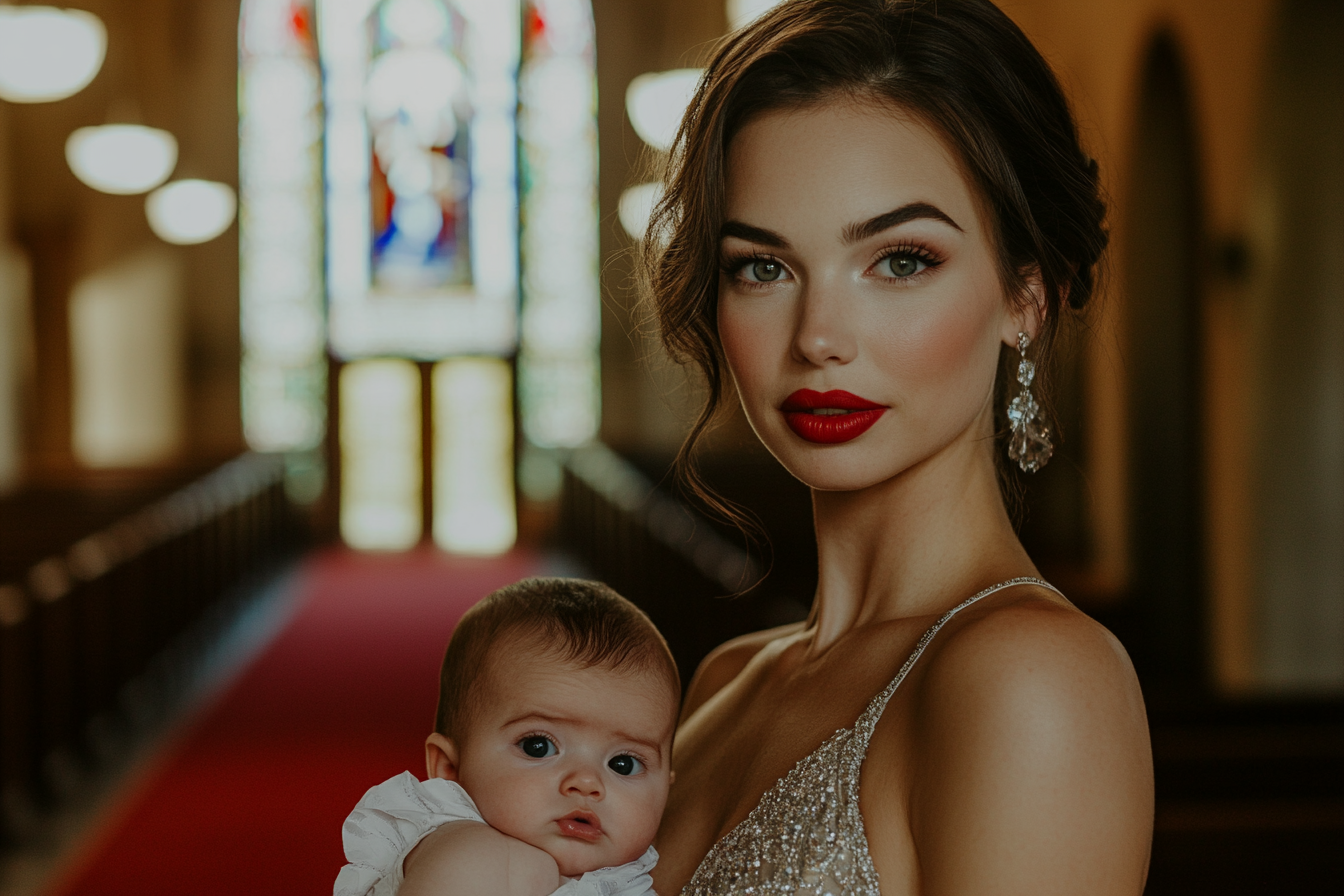 A woman holding a baby | Source: No source