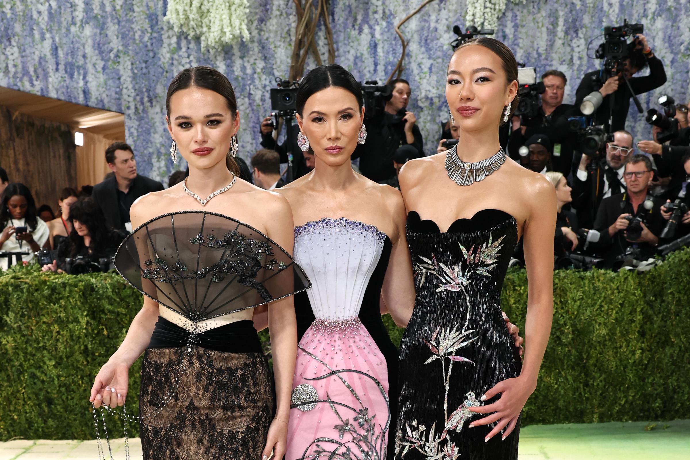 Grace Murdoch, Wendi Murdoch, and Chloe Murdoch attends the 2026 Met Gala celebrating "Costume Art" at the Metropolitan Museum of Art on May 4, 2026 in New York City | Source: Getty Images