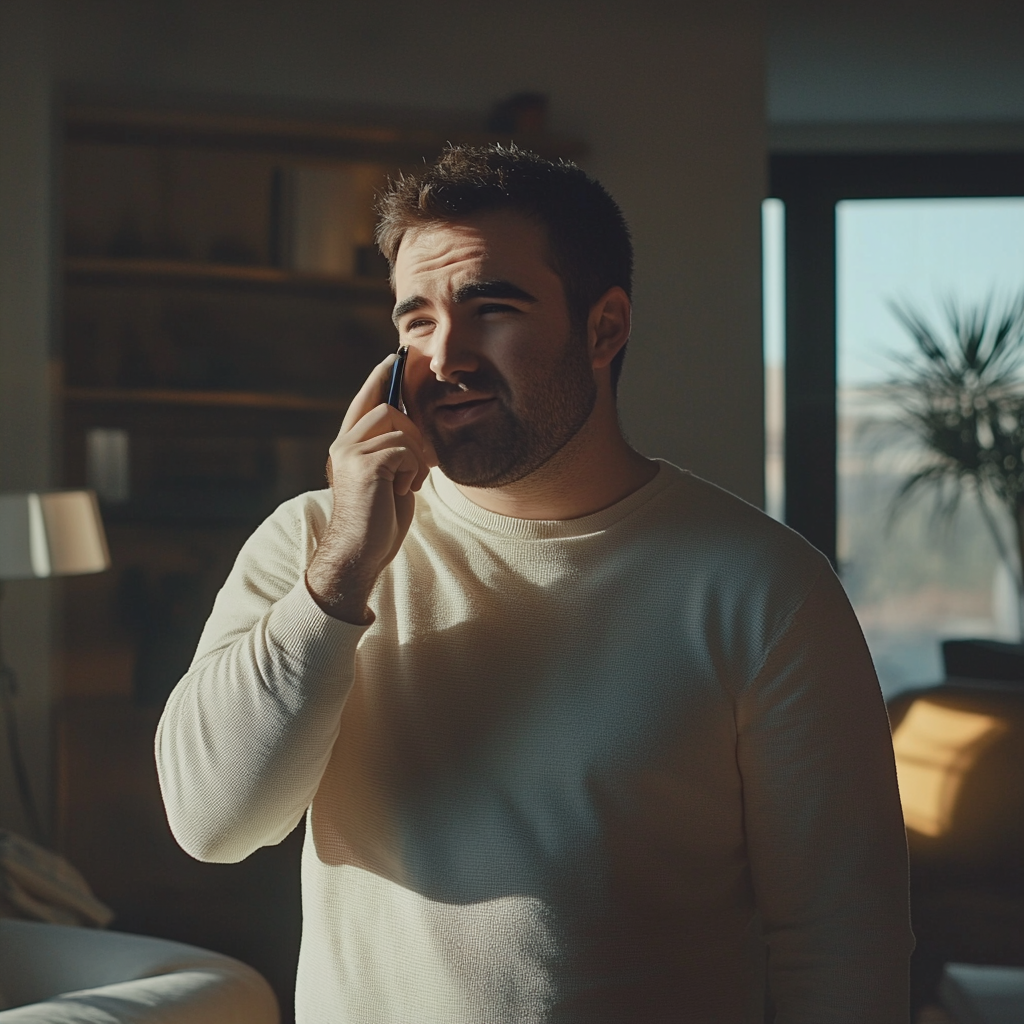 A man making a phone call | Source: No source