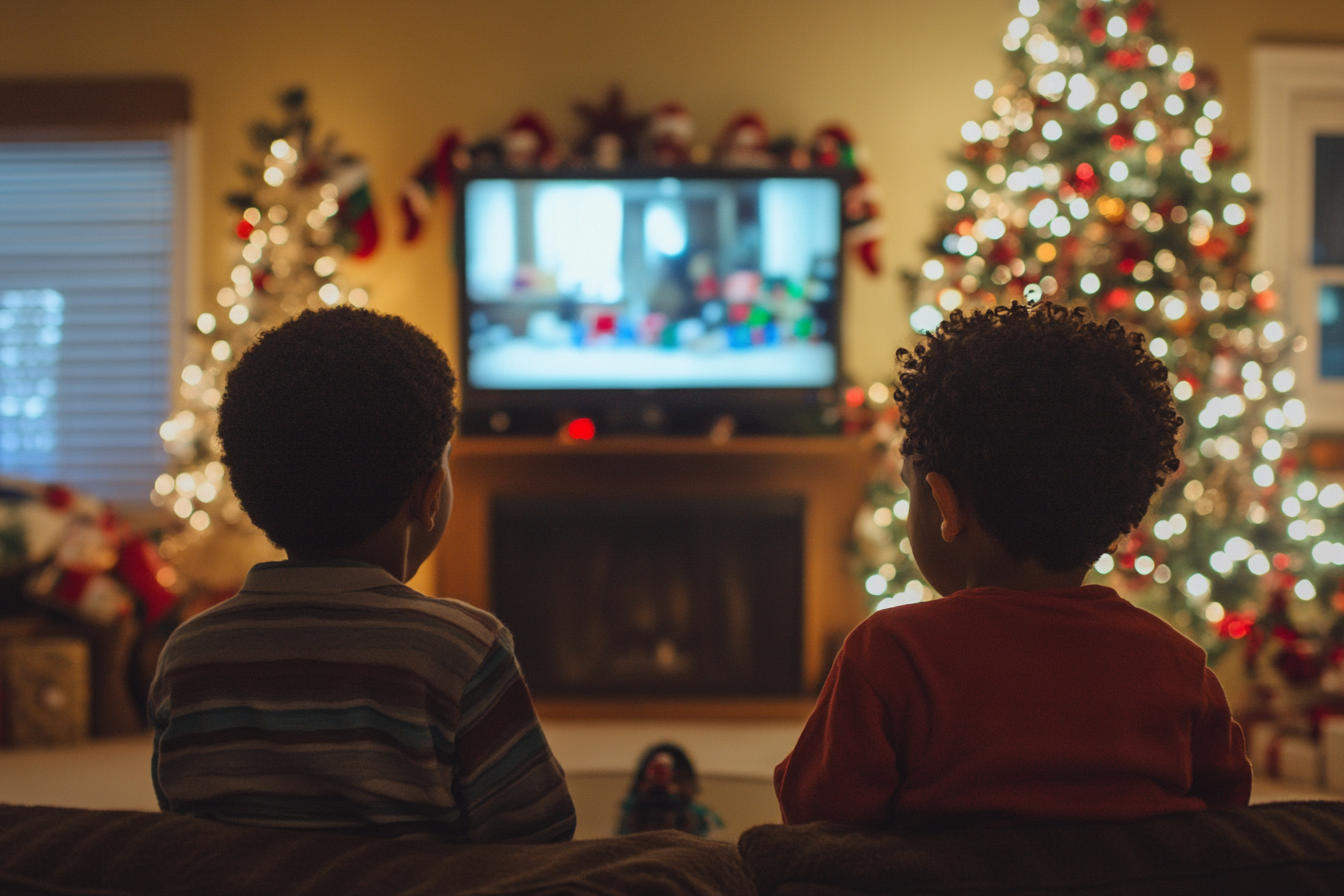 Boys in front of the television | Source: no source