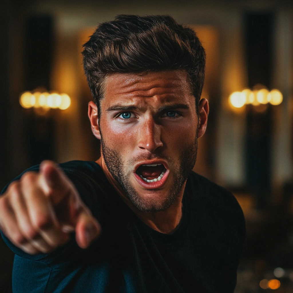 An angry man pointing his finger | Source: no source